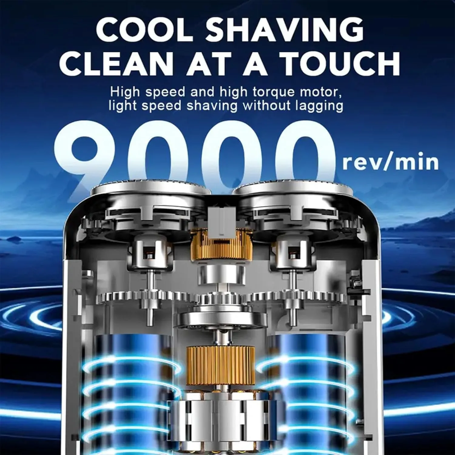 Prophetp-U Shaver, Portable Rotary Dual Ring Electric Shaver, 2025 New Model Dual-Head Pocket Razor for Travel Office Business Trip, USB Rechargeable (1pc-Black)