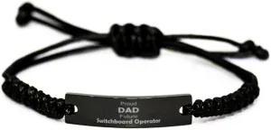 Proud Dad Future Switchboard Operator Bracelet, Funny Gifts, Unique Dad Gifts, Father's Day, Valentines Day Birthday Gifts, from Daughter Son