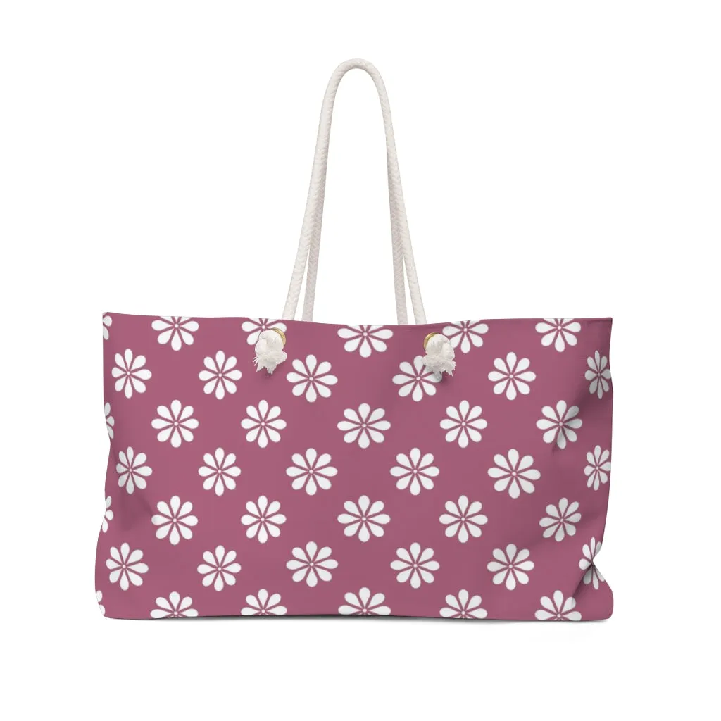 Purple Floral Weekender Bag