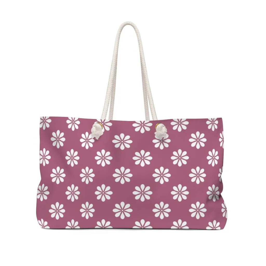 Purple Floral Weekender Bag