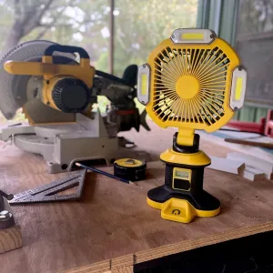 Q-Beam Cyclone Rechargeable LED Worklight   Fan - The Q-Beam Cyclone Combination Rechargeable Battery LED Light & Fan combines illumination with a refreshing breeze