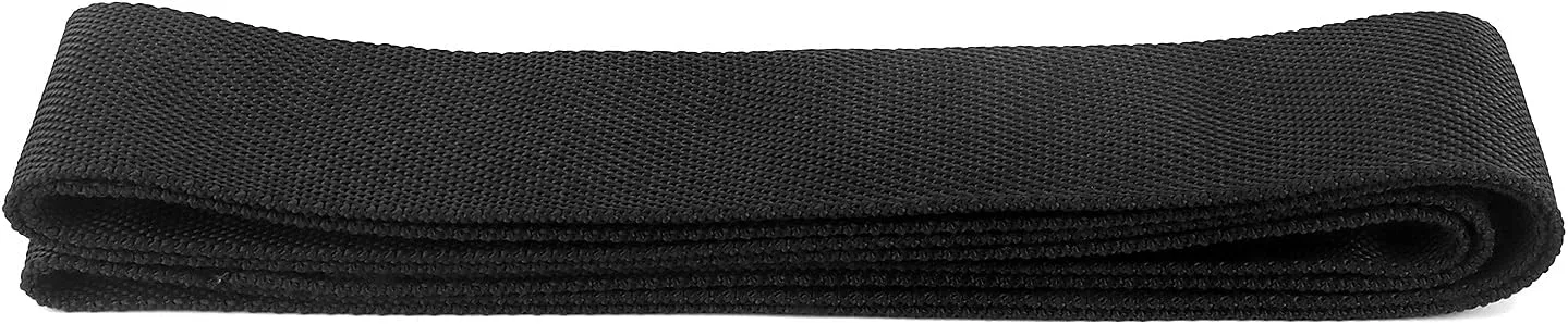 QWORK Winch Rope Protector Sleeve, 2 Pack 5cm/1.97" Wide x 2m/6.6' Long Polyester Winch Rope Protective Sleeve Trailer Winch Parts, Black