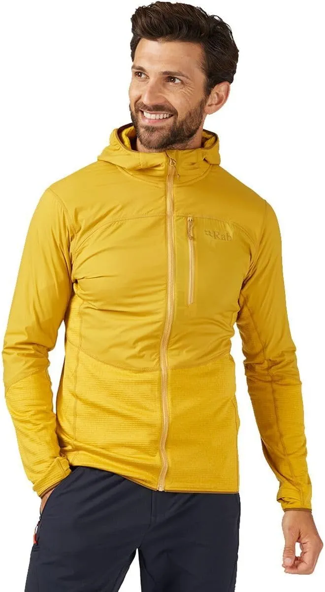 Rab Men's Ascendor Summit Full-Zip Lightweight Hooded Fleece Jacket for Climbing, Hiking, & Mountaineering