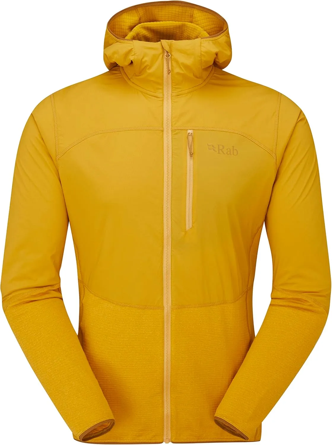 Rab Men's Ascendor Summit Full-Zip Lightweight Hooded Fleece Jacket for Climbing, Hiking, & Mountaineering