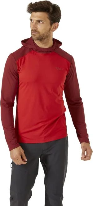 Rab Men's Force Hoody Lightweight Long-Sleeve Hooded Baselayer Shirt for Hiking, Climbing, & Trail Running