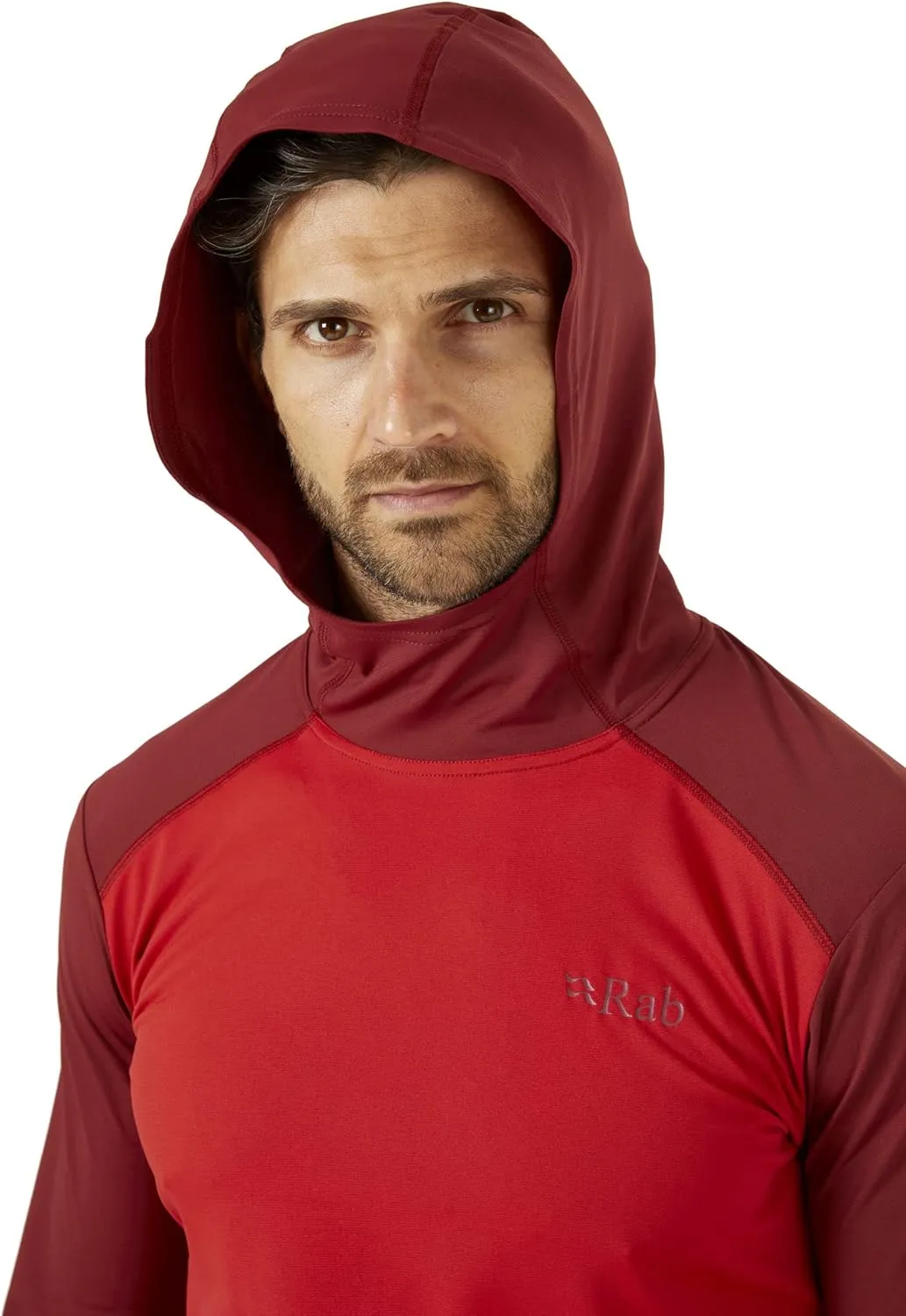 Rab Men's Force Hoody Lightweight Long-Sleeve Hooded Baselayer Shirt for Hiking, Climbing, & Trail Running