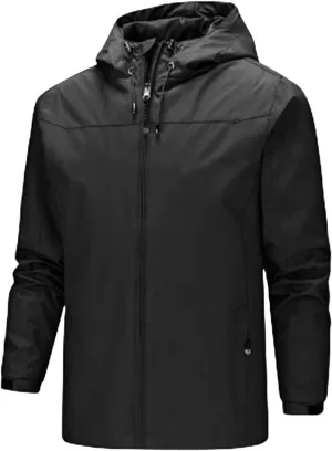 Rain Jacket for Men Lightweight Waterproof Windbreaker Shell Jacket Raincoat with Hood for Hiking Travel Outdoor