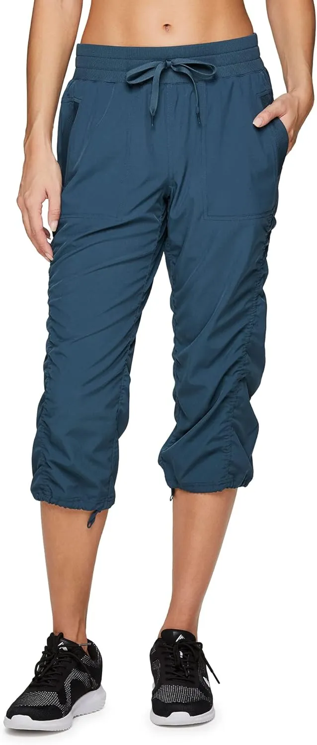 RBX Active Capri Pants for Women Joggers Stretch Lightweight Women’s Casual Pant Capri with Drawstring
