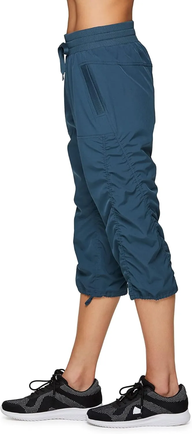 RBX Active Capri Pants for Women Joggers Stretch Lightweight Women’s Casual Pant Capri with Drawstring