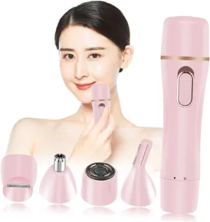 Rechargeable Hair Electric Razor for Women Hair Shaver Eyebrow Trimmer Nose Cutter Cleaning