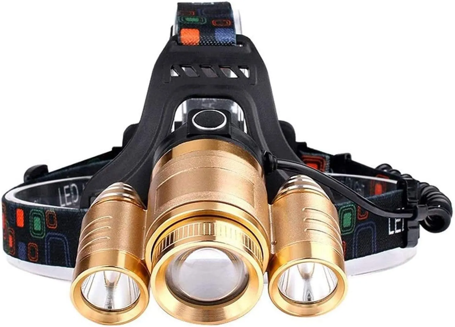 Rechargeable LED Head Lamp. HeadLamps for Adults, Camping, Outdoors & Hard Hat Work. Zoomable IPX45 Headlight