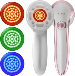 Red Light Therapy for Face and Body Wand Amplified with 147 LEDs in 26mm Head Microcurrent Device for Wrinkles Reducing Firming Lifting, Ideal Gift for Family Friends and Loved Ones, Pink