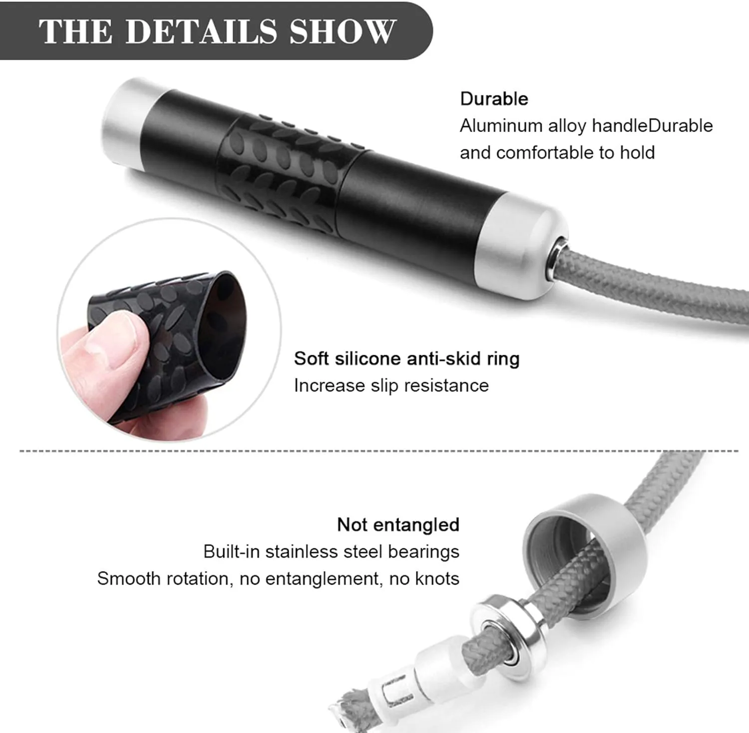 Redify Weighted Jump Rope for Workout Fitness(1LB), Tangle-Free Ball Bearing Rapid Speed Skipping Rope for MMA Boxing Weight-loss,Aluminum Handle Adjustable Length 9MM Fabric Cotton 9MM Solid PVC Rope