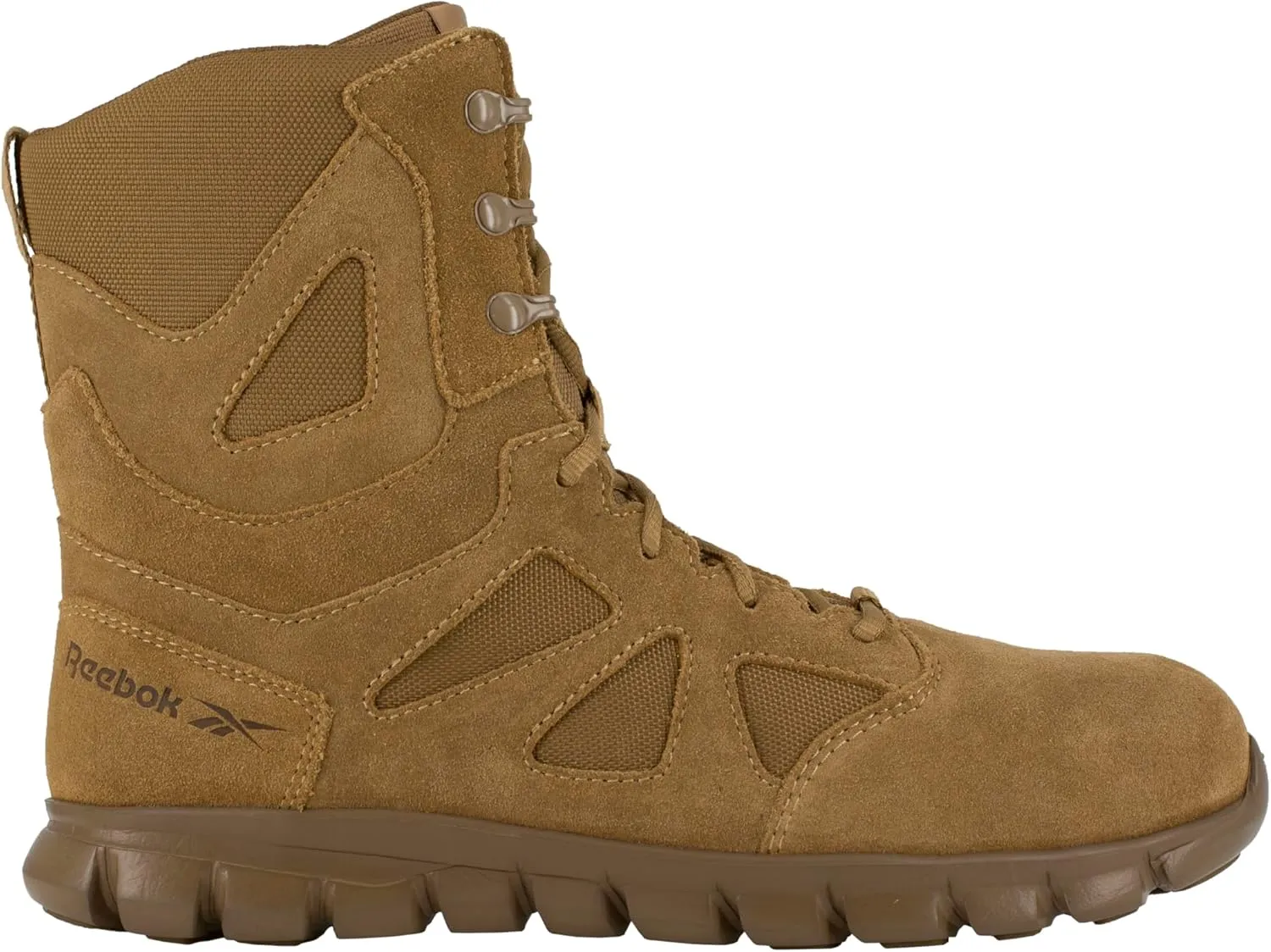 Reebok Men's Rb8809 Sublite Cushion Composite Toe 8" Tactical Boot with Side Zipper Coyote Military