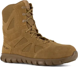 Reebok Men's Rb8809 Sublite Cushion Composite Toe 8" Tactical Boot with Side Zipper Coyote Military