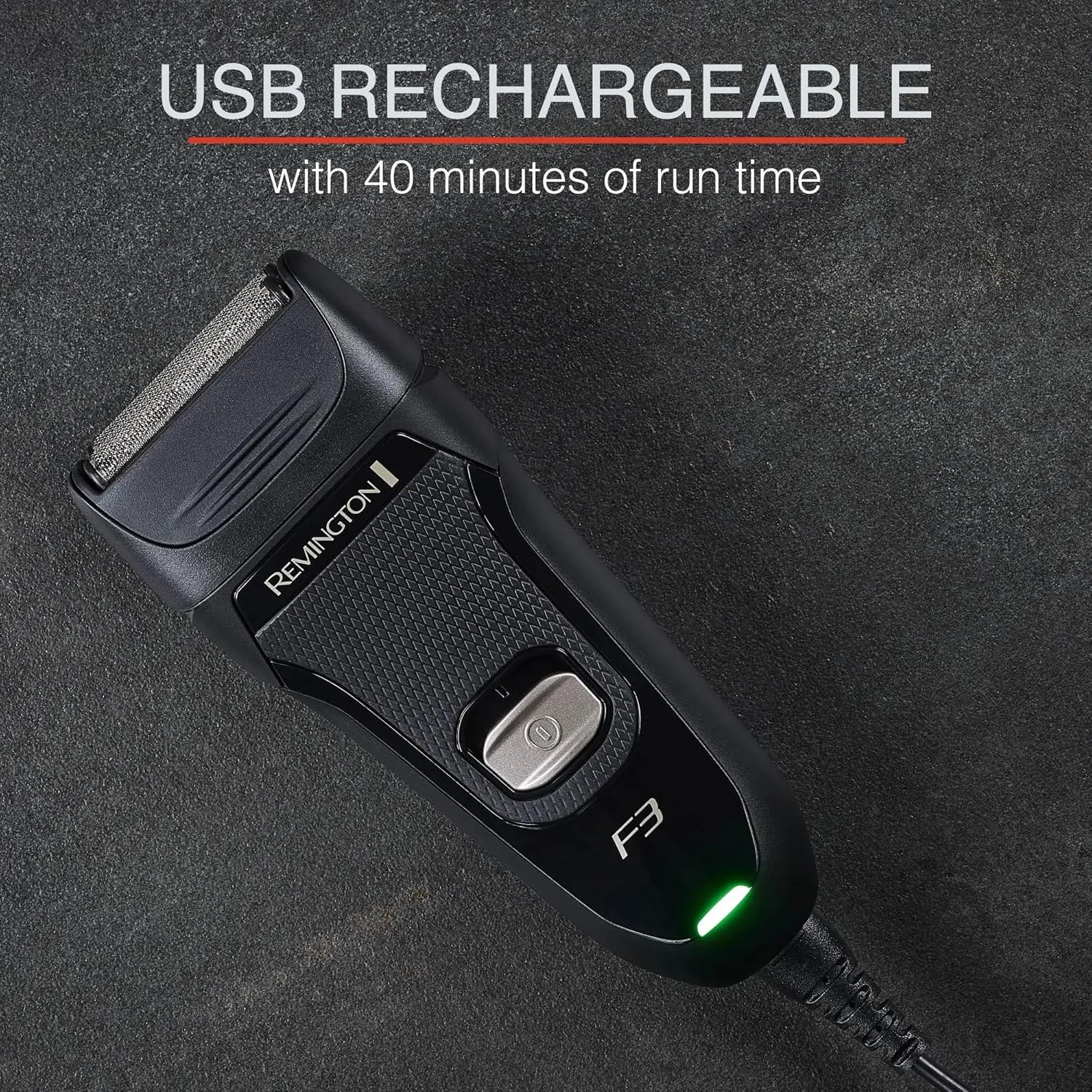 Remington F3 Style Series Foil Shaver for Men, Flexing Blades for Close and Comfortable Shave, Cordless Electric Rechargeable Razor.
