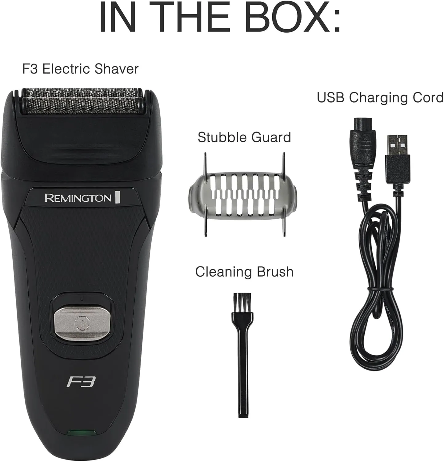 Remington F3 Style Series Foil Shaver for Men, Flexing Blades for Close and Comfortable Shave, Cordless Electric Rechargeable Razor.