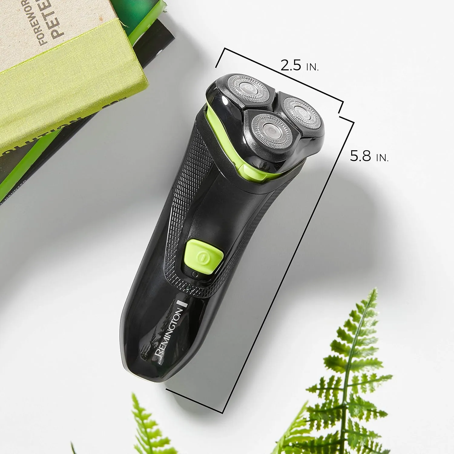 Remington Ultrastyle Rechargeable Rotary Shaver, Pr1320, Black/Neon Green