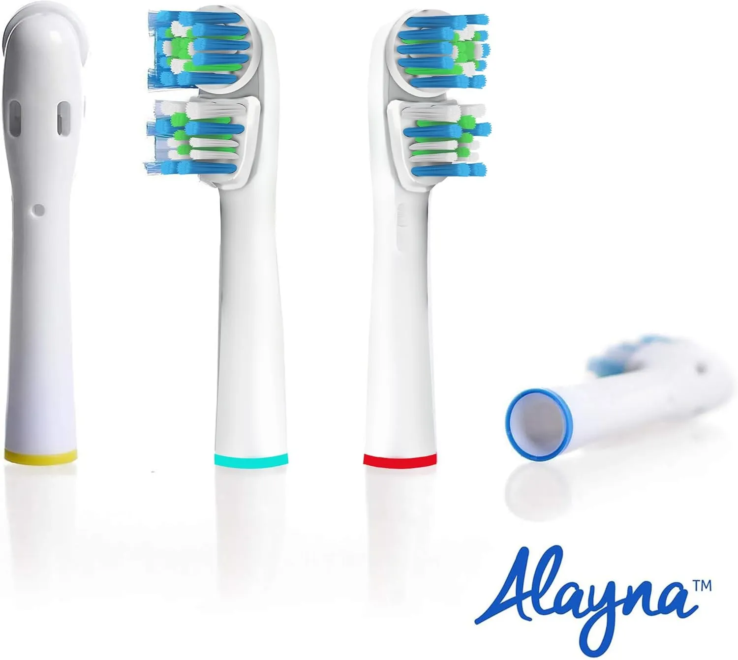 Replacement Brush Heads Compatible with OralB Braun- Best Double Clean, Pack of 12 Electric Toothbrush Replacement Heads- for Oral B Pro, 1000, 8000, 9000, Adults, Kids, Vitality, Dual Plus!