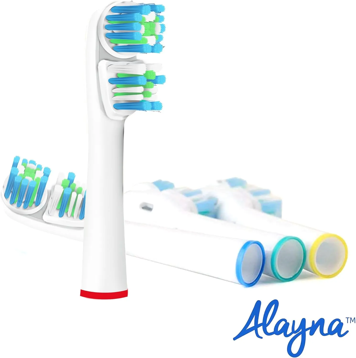 Replacement Brush Heads Compatible with OralB Braun- Best Double Clean, Pack of 12 Electric Toothbrush Replacement Heads- for Oral B Pro, 1000, 8000, 9000, Adults, Kids, Vitality, Dual Plus!