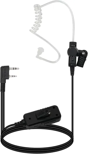 Retevis AI Active Noise Cancelling Two Way Radio Headset, Rechargeable, for RT22 RT21 H-777H RT68, Compatible with Pxton Baofeng BF-888S Kenwood Walkie Talkie, Walkie Talkie Earpiece with Mic(1 Pack)