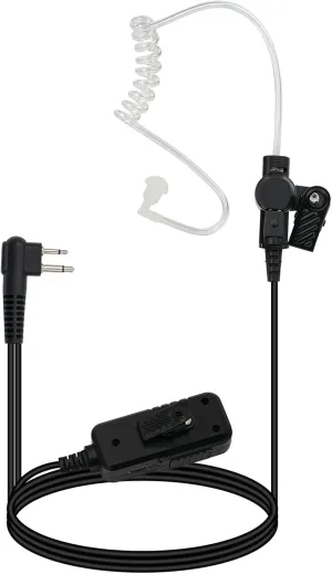 Retevis AI Active Noise Reduction Walkie Talkie Earpiece,Rechargable,Kevlar Wire,Compatible with Motorola CP200d CP200 CP185 CP100d DTR700 DLR1060 RMU2040 Radio,Two Way Radio Earpiece with Mic(1 Pack)