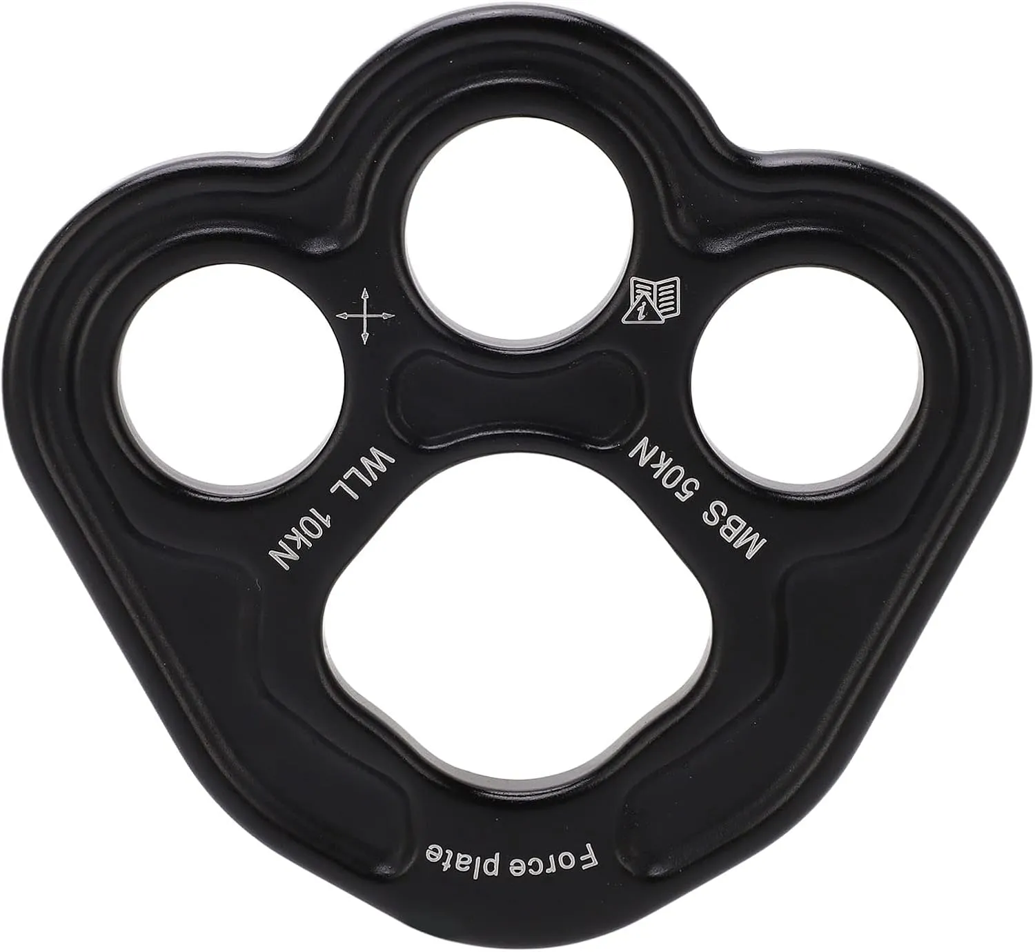 Rigging Plate 3 Holes Space Aluminium 50KN Uniform Force Climbing Equipment for Outdoors