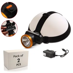 Robustt Rechargeable LED Head Light Torch 75W Waterproof Adjustable Head Lamp for Camping, Trekking, Hiking, Running etc