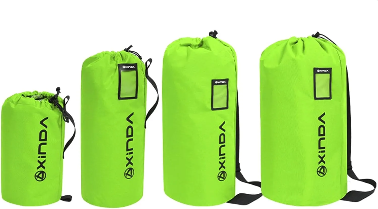 Rock Climbing Drawstring Closure Mountaineering Equipment Construction Camping Large Capacity Throw Bag Rope Storage, 8 L