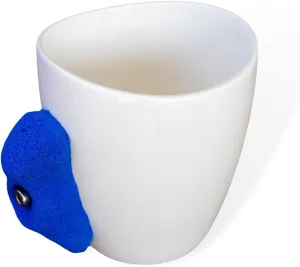 ROCK CLIMBING MUG - Ergonomic pinch grip design for climbers, unique bouldering gift and climbing cup for indoor training, durable climber mug for grip strength enthusiasts - Blue