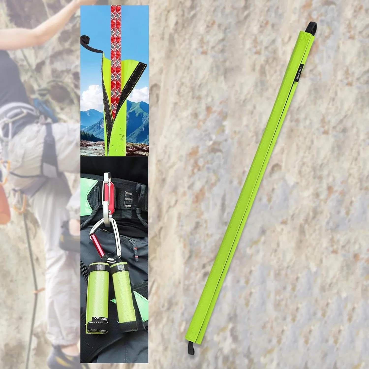 Rock Climbing Rope Protector Arborist Rope Protection Sleeve Portable Professional Green for Outdoor Activities Rappelling