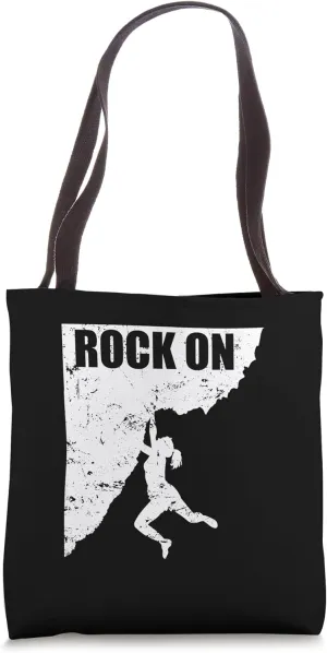 Rock on Climbing Bouldering Tote Bag