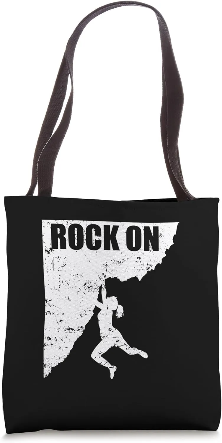Rock on Climbing Bouldering Tote Bag