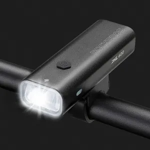ROCKBROS Bike Head Light High Lumens Super Bright Lights 2600mAh High-Capacity Rechargeable Bike Front Light Quick Installation Without Tools,Five Modes,Battery Reminder,IPX6 Waterproof