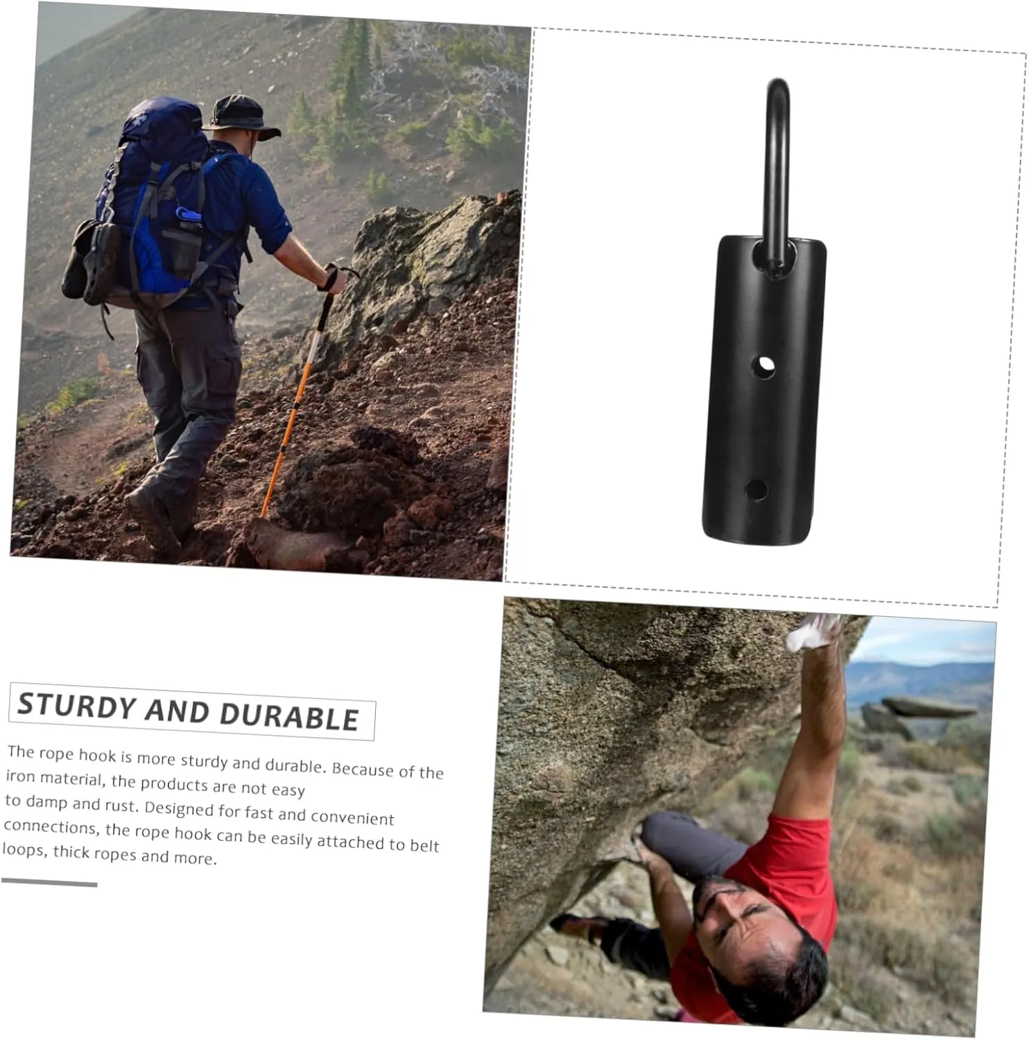 Rope Hook Heavy Duty Connection Buckle Sturdy for Daily Use Convenient Storage Portable Design for