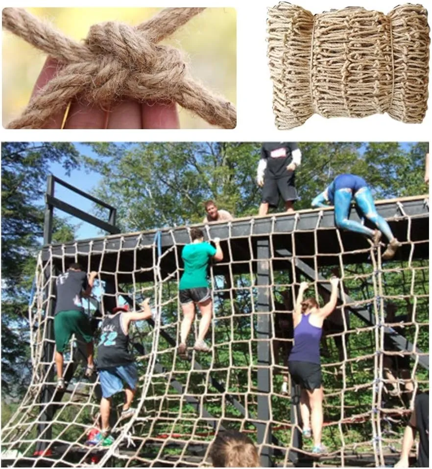 Rope Netting Railing - Decor Net Nautical Decorative Fish Net，Retro Grid Suspended Ceiling Net Hemp Net Clothes Network Outdoor Climbing Net,Customizable Rope Cargo Net for Kids