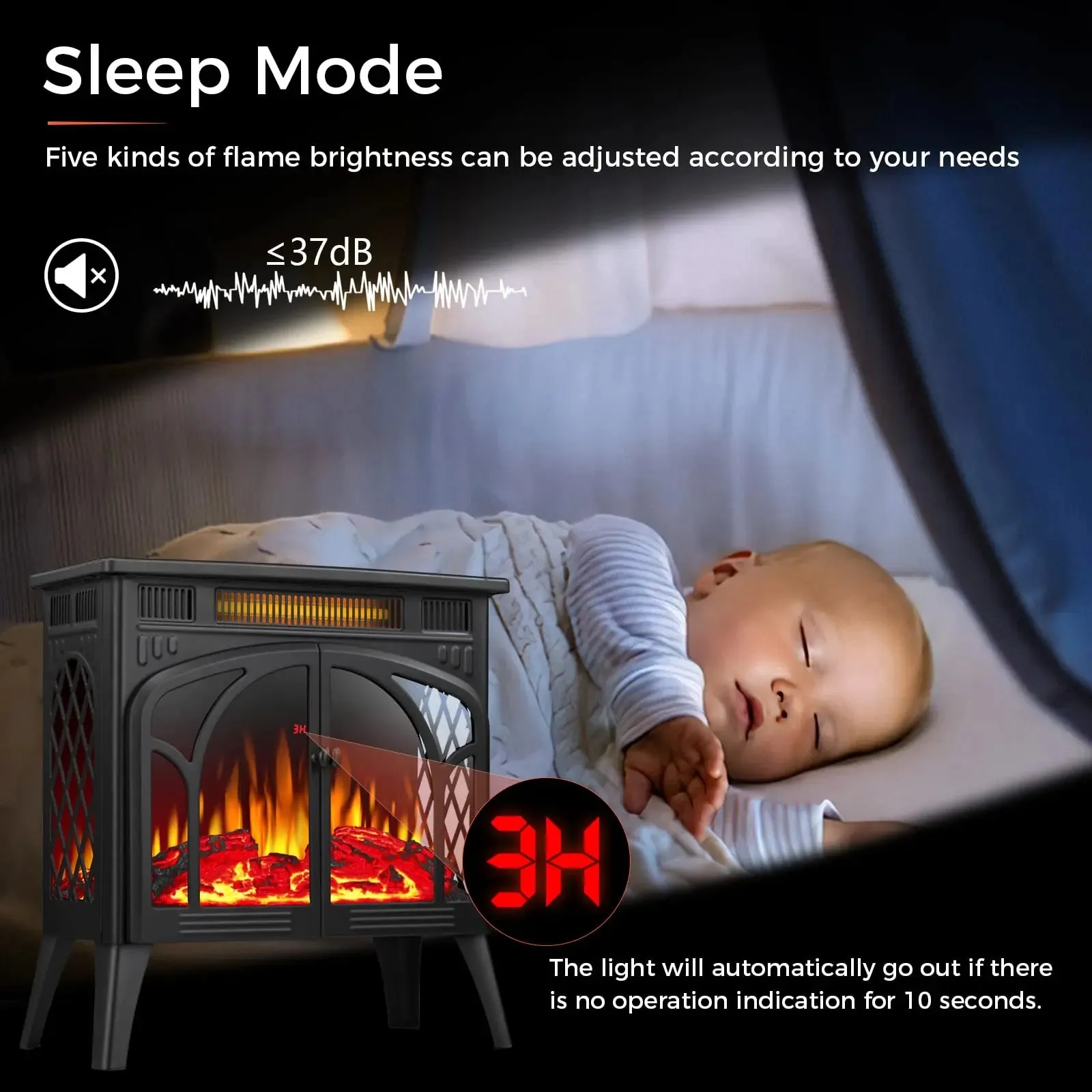 R.w.flame  25 Inch Electric Fireplace Stove Heater