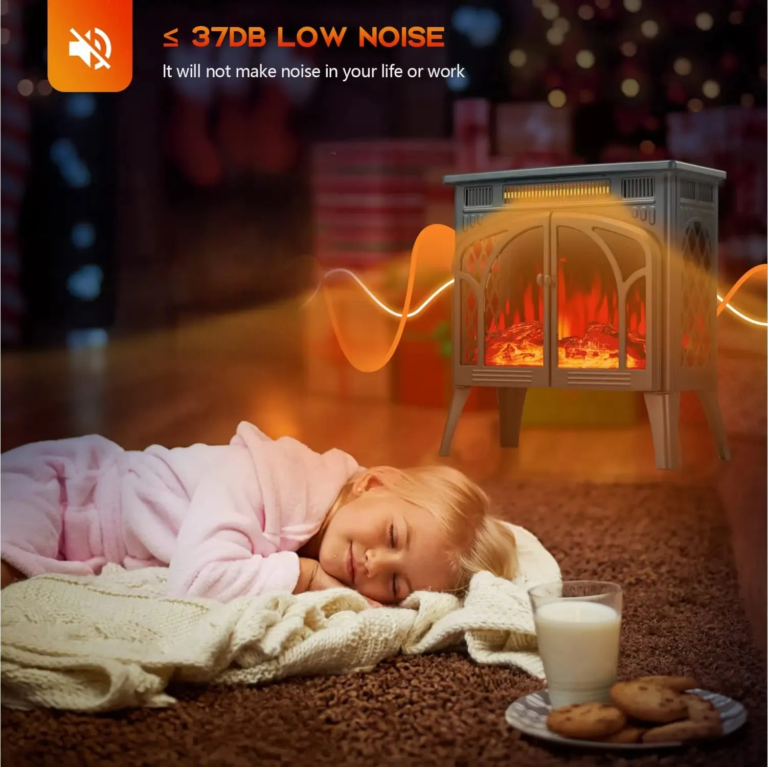R.w.flame  25 Inch Electric Fireplace Stove Heater