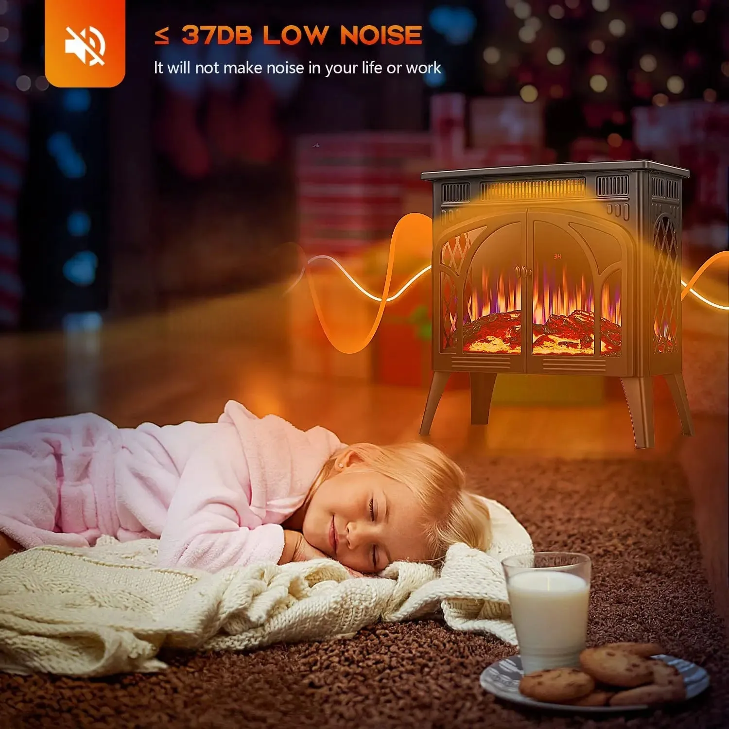 R.w.flame  25 Inch Electric Fireplace Stove Heater