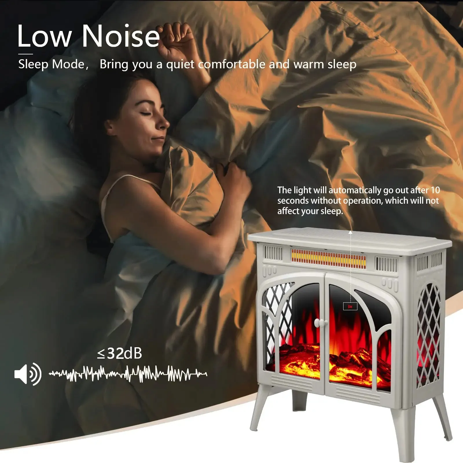 R.w.flame  25 Inch Electric Fireplace Stove Heater