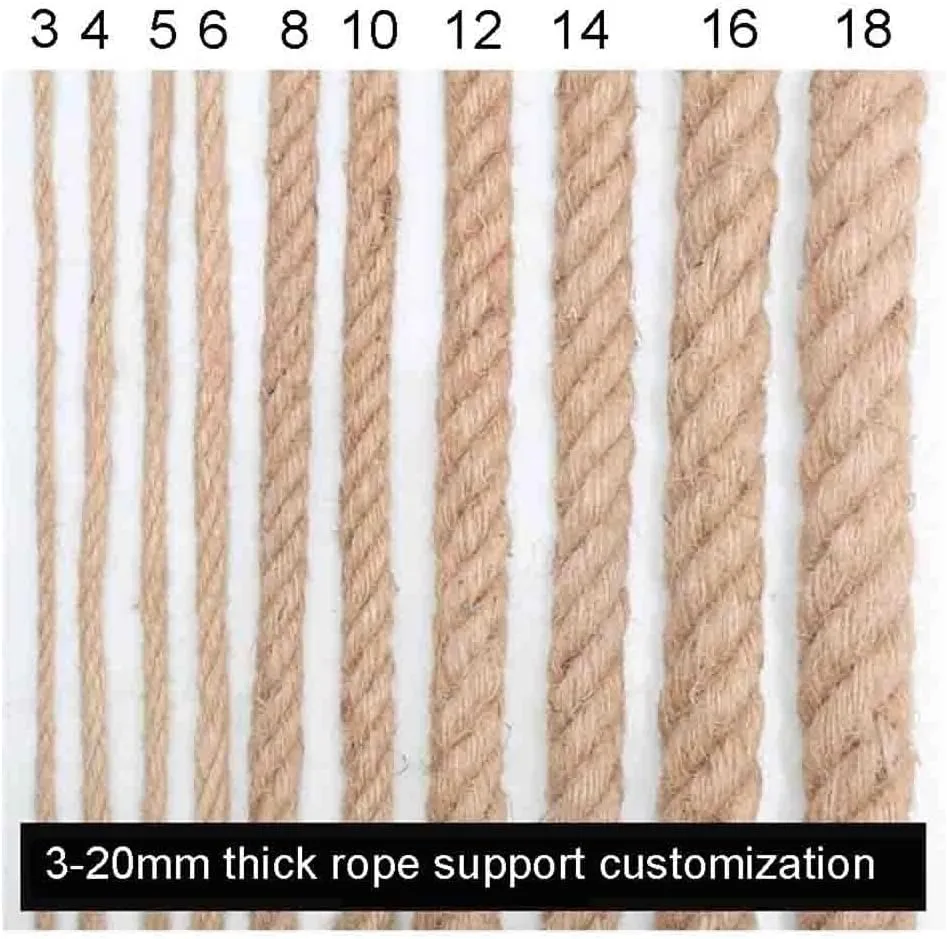 Safety Cargo Net Climbing for Kids Heavy Duty Hemp Rope Net Waterproof Cargo Net Kids Swing Outdoor Bridge Playground Fence Stair Protective Net Dia(4X4m)
