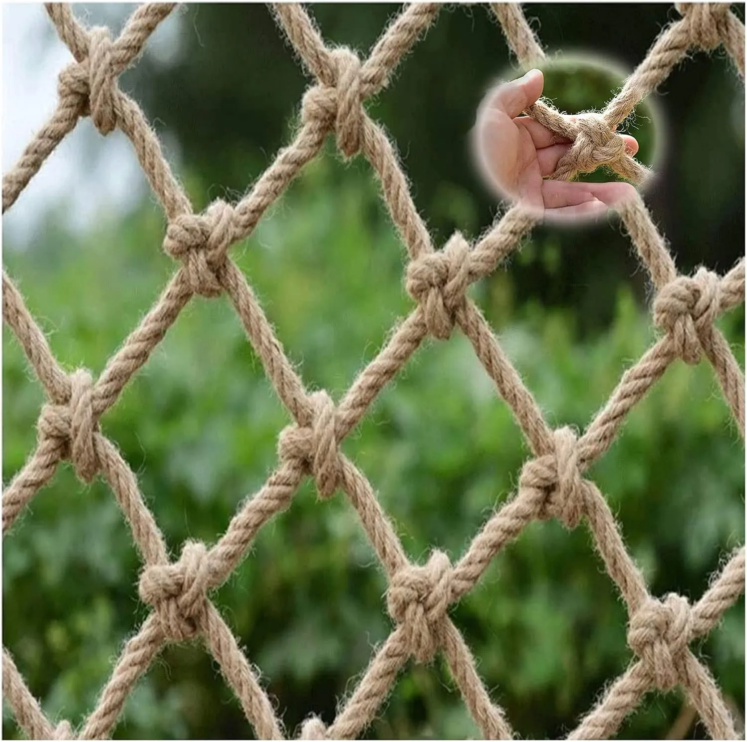 Safety Net Pet Climbing Rope Net Treehouse Fence Child Protective Net Heavy Duty Hemp Rope Brids Net Plant Nets Kids Rope Ladder Hammock Grid (Size : 14m(313ft))