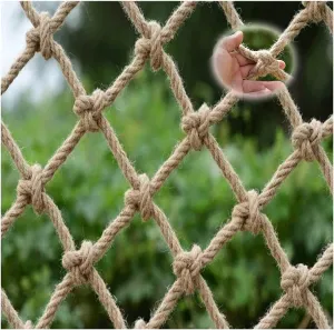 Safety Net Pet Climbing Rope Net Treehouse Fence Child Protective Net Heavy Duty Hemp Rope Brids Net Plant Nets Kids Rope Ladder Hammock Grid (Size : 14m(313ft))