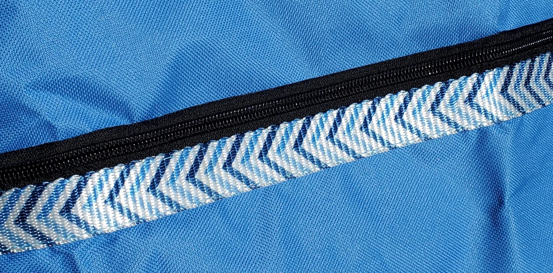 SALE! Light Blue Detailed Rope Bag - Add Name or Initials - Personalized/Monogrammed with Name/Initials
