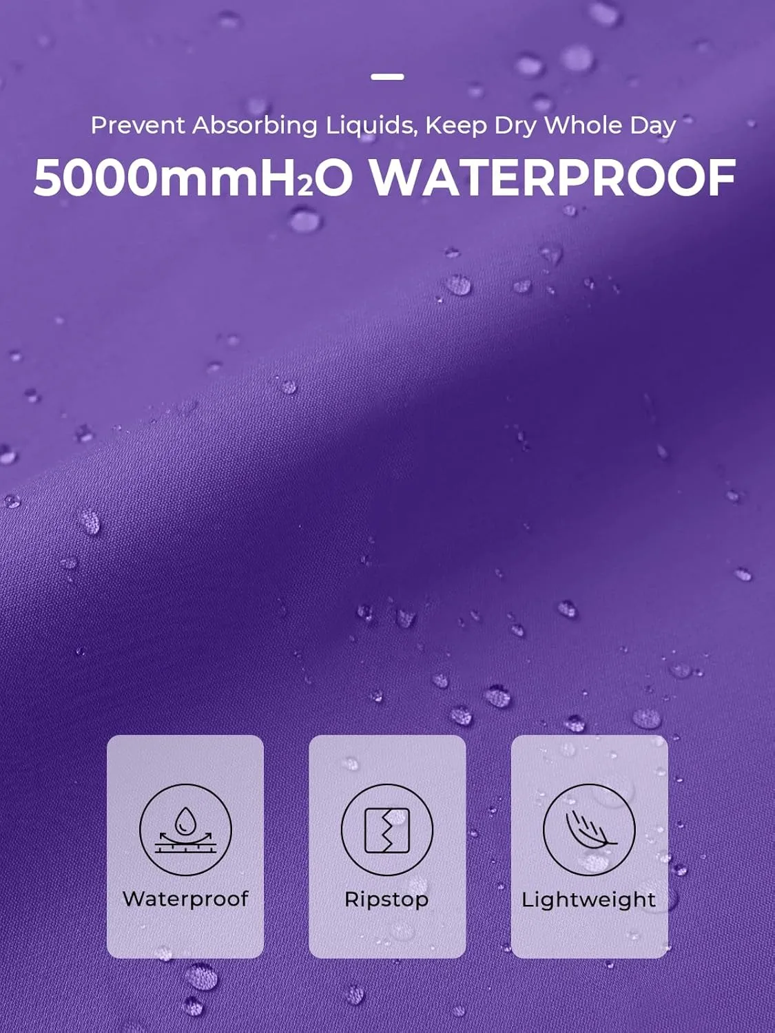 SaphiRose Women's Waterproof Rain Jacket Lightweight Raincoat Hooded Windbreaker Trench Coat