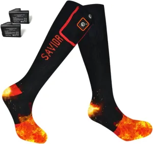 Savior Heated Socks,Rechargeable Electric Heated Socks for Men Women,Winter Foot Warmers,Suitable for Outdoor Work,Skiing,Skating,Cycling,Camping,Fishing,Hunting,etc.