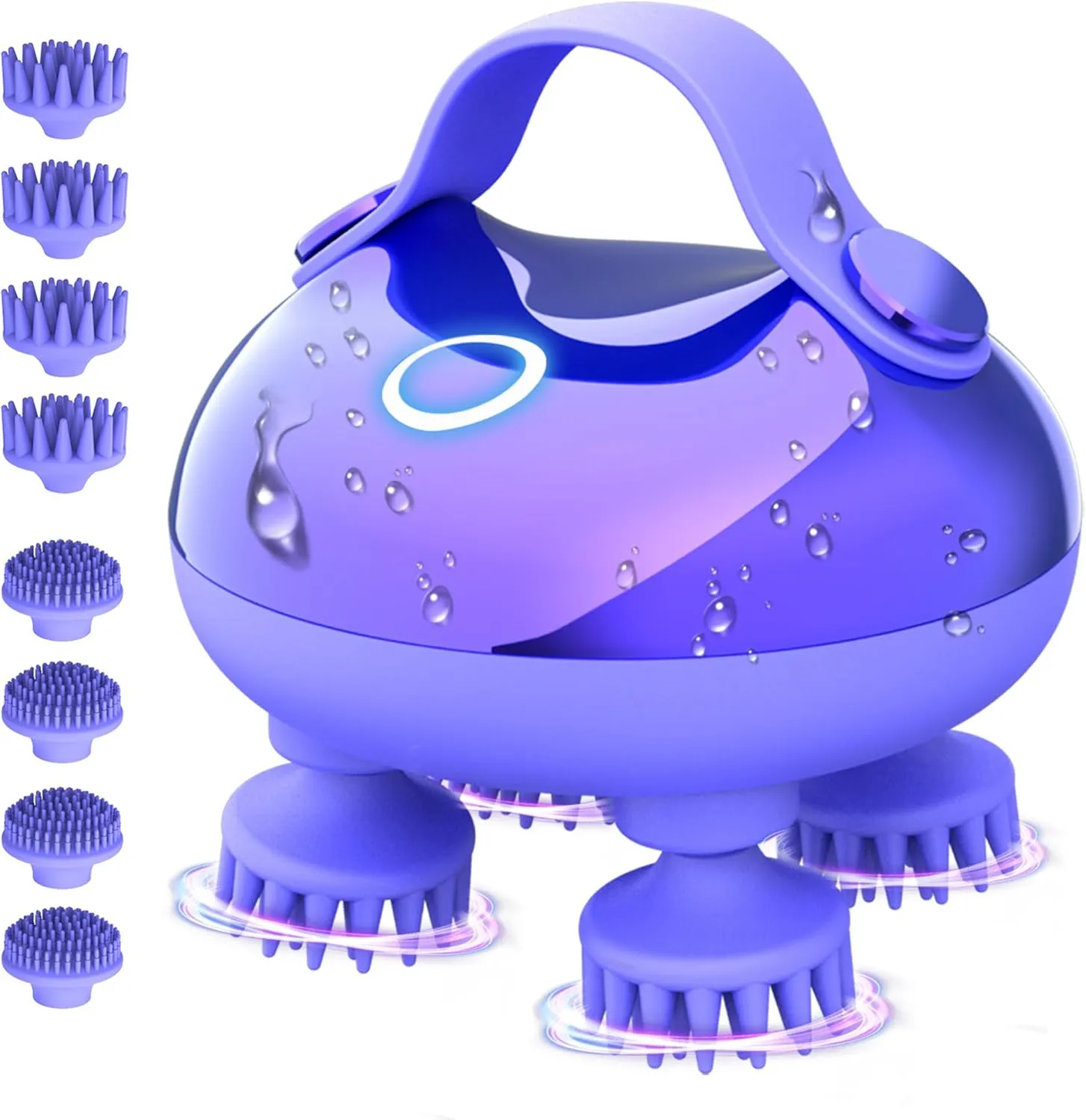 Scalp Massager Electric, Portable Scalp Massager Tool, Waterproof Head Massage Stress Relax, Hair Massagers with 3 Speed Modes & 8 Massage Claws