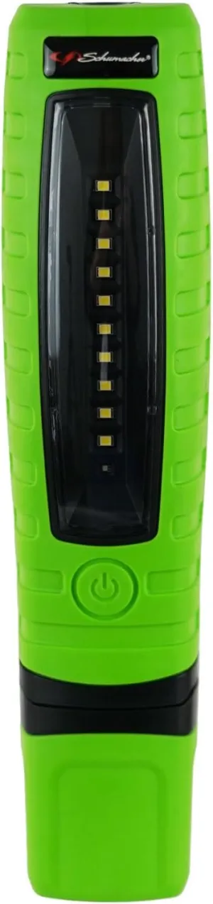 Schumacher Electric SL360GU Rechargeable Lithium Ion LED Work Light - Green - Cordless, 360-Degree Swivel, Multiple Lighting Options