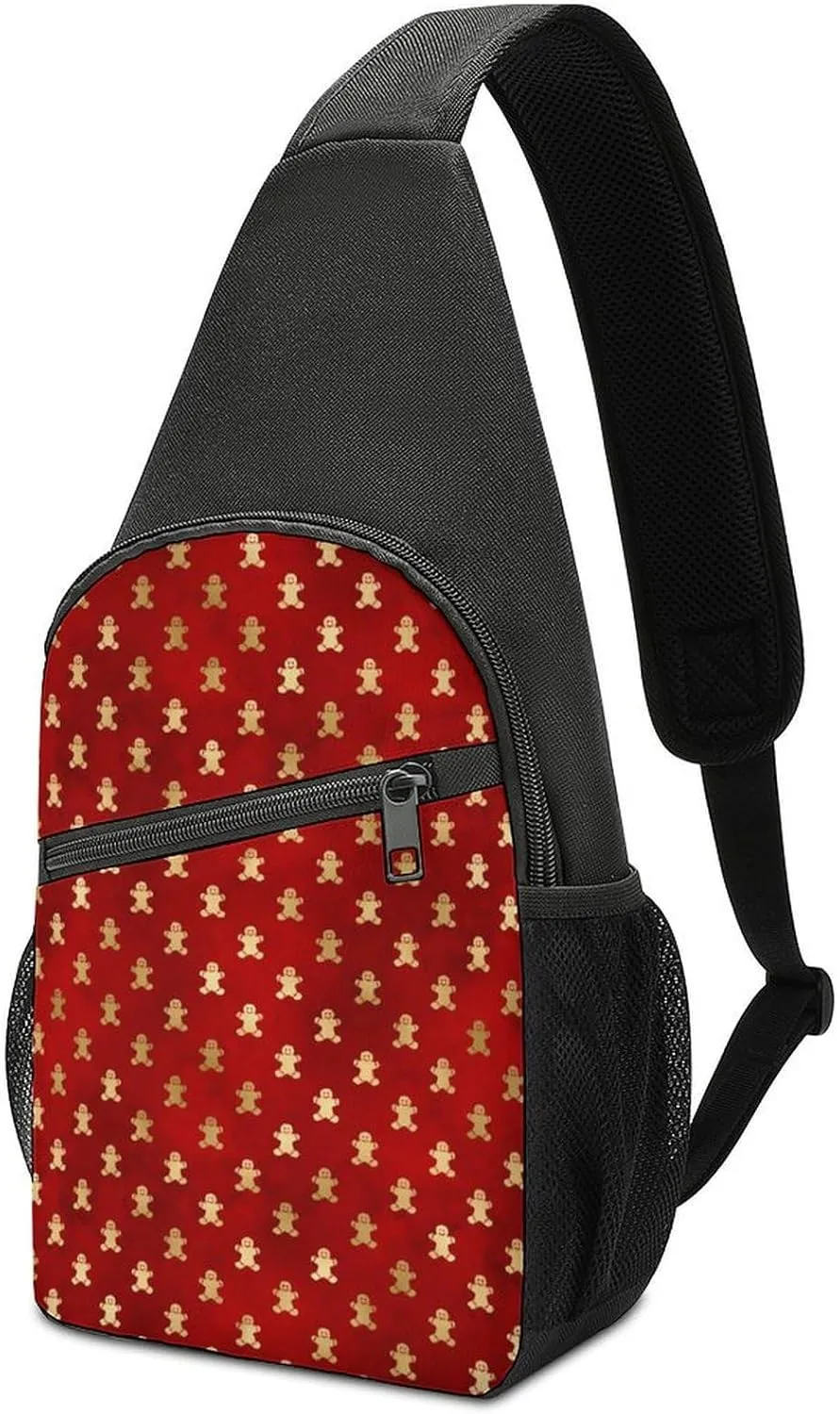 Scottish Clan Leslie Ancient Hunting Tartan Portable Chest Bag, Large Capacity Single Shoulder Chest Bag