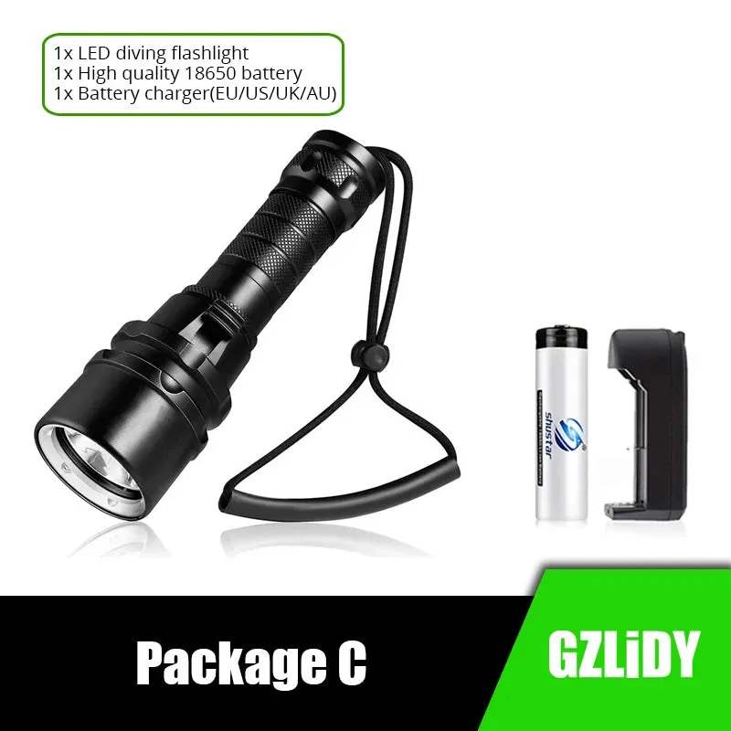 Scuba Diving LED Torch Flashlight